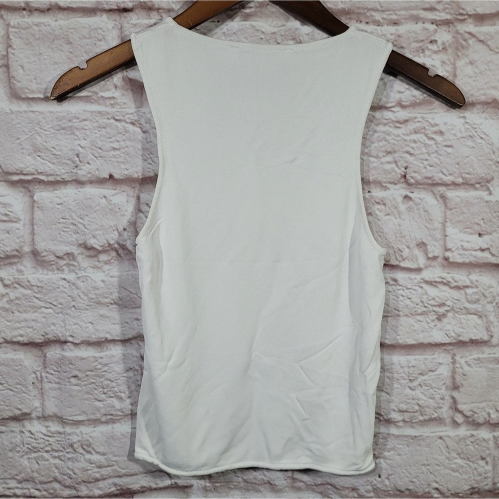 Zara White Cami Basic Cropped Top - image 4